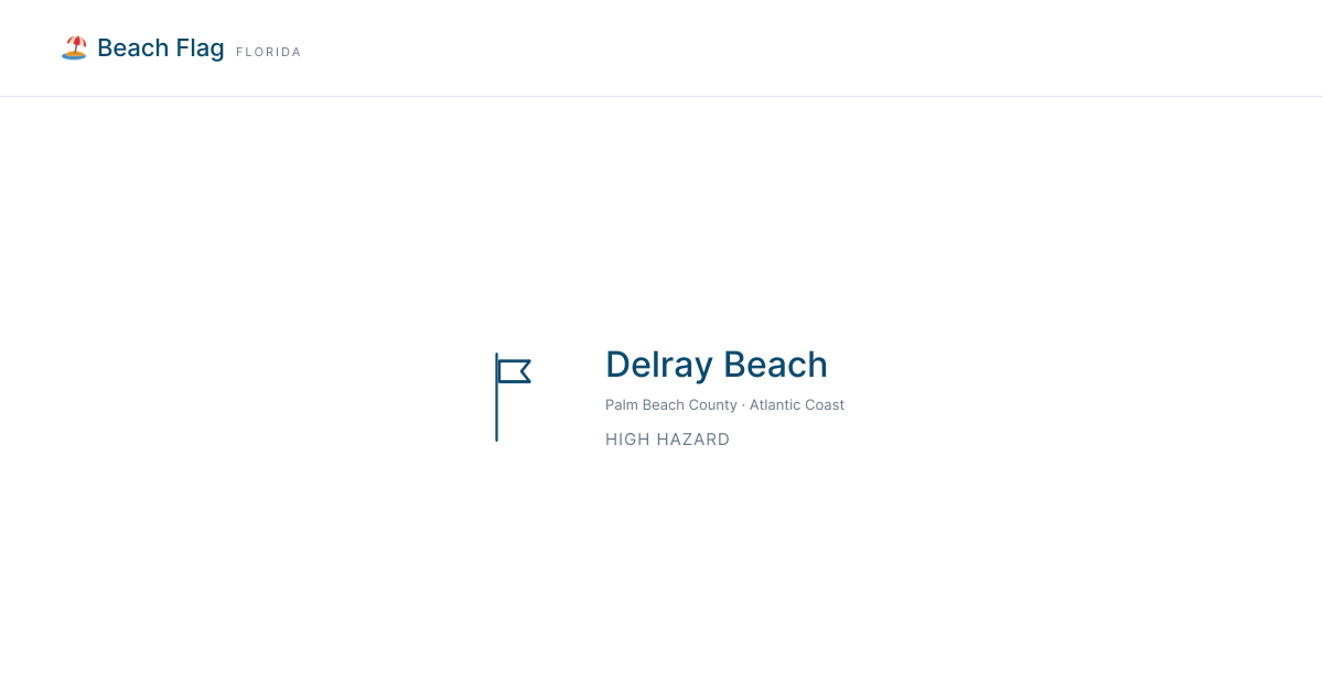 Delray Beach Beach Conditions — BeachFlags